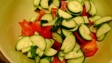 A bowl of vegetable salad Stock-Footage 130531533
