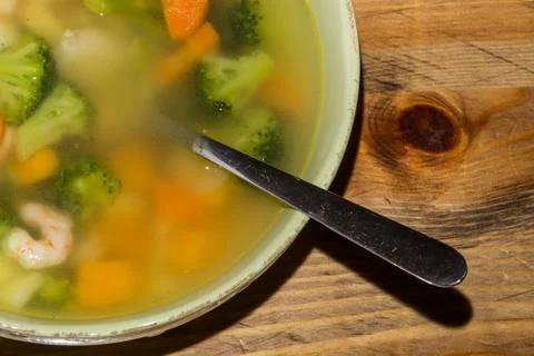 A bowl of warming soup Stock-Fotos
