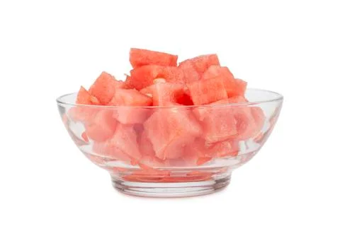 Bowl of watermelon chunks Stock Photos