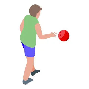 Bowler icon, isometric style Illustrazione stock