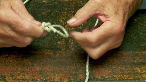Bowline knot 1 Stock Footage 82117701