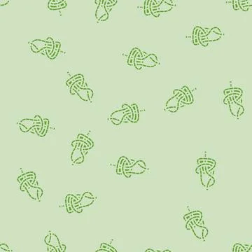 Bowline nautical knot glyph vector seamless pattern Stock Illustration