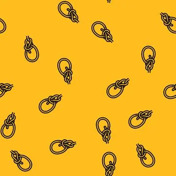 Bowline nautical knot vector seamless pattern Stock Illustration