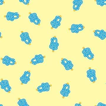Bowline nautical knot vector seamless pattern Stock Illustration