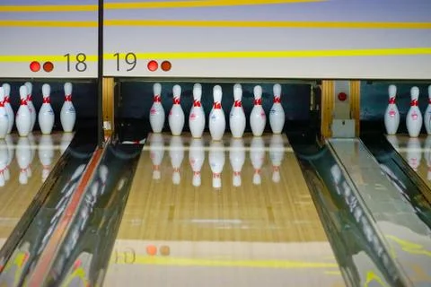 Bowling alley image Stock Photos