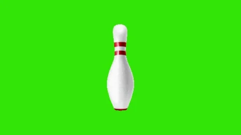 Bowling animation on green background 库存影片 334116489