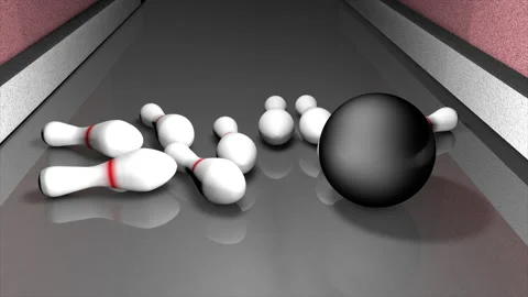 Bowling Animation Strike Stock Footage 164897494