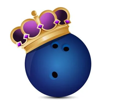Bowling ball with a crown Stock Illustration