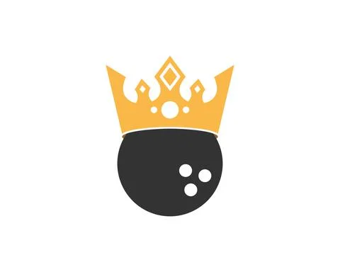 Bowling ball with crown vector illustration Stock Illustration