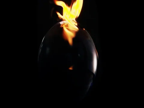 Bowling ball on fire with hot flames. Strike concept Video stock 81357287
