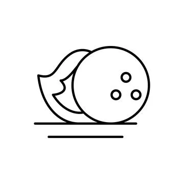 Bowling ball fire icon. Simple line, outline vector elements of prize icons for Stock Illustration