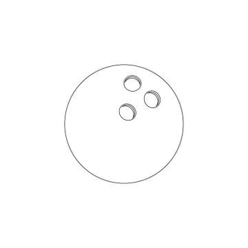 Bowling ball. flat vector icon Stock Illustration