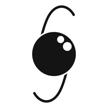 Bowling ball flying through air minimalist sports icon Stock Illustration