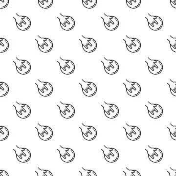 Bowling ball hand throwing seamless line art pattern Stock Illustration