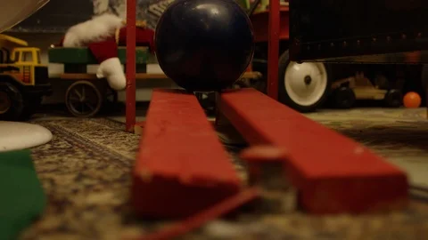 Bowling ball hits camera Stock Footage 91149467