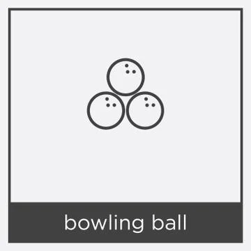 Bowling ball icon isolated on white background Stock Illustration