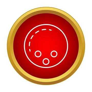 Bowling ball icon symbolizing strike and recreation Stock Illustration