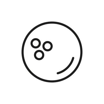 Bowling ball icon vector basic design simple and modern Stock Illustration