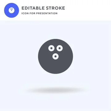 Bowling Ball icon vector, filled flat sign, solid pictogram isolated on white イラスト素材