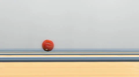 Bowling ball on lane Stock Footage 55217988