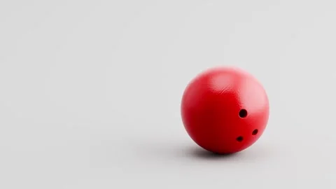 Bowling Ball Rolling from Left to Right and Vice Versa on Gray. Seamless Loop Video stock 335288432