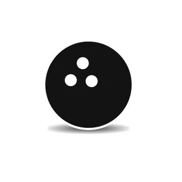 Bowling ball with shadow Stock Illustration