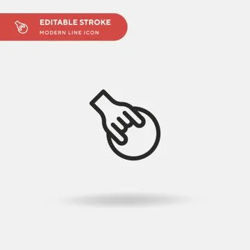 Bowling Ball Simple vector icon. Illustration symbol design template for web  Illustrazione stock