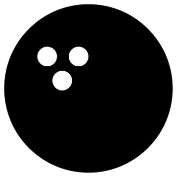 Bowling ball sport object shape play black illustration Stock Illustration