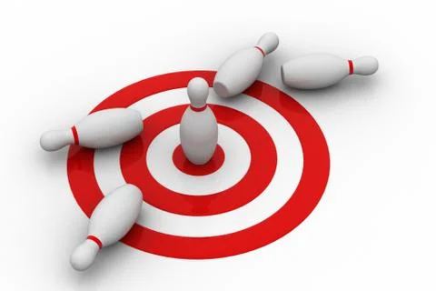 Bowling ball with target board Free Stock Illustration