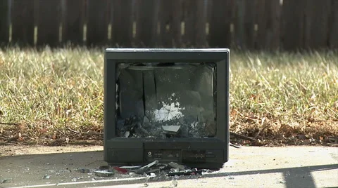 Bowling Ball vs. Television, Round Two Video stock 50090916
