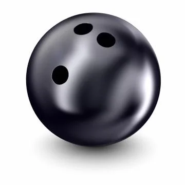 Bowling ball on a white background Stock Illustration