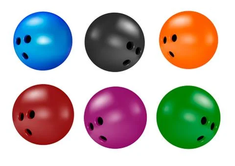 Bowling ball on white background.Vector illustration. Stock Illustration