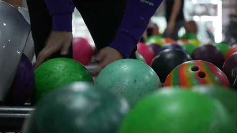 Bowling balls. A kind of balls. Stock Footage 123898013