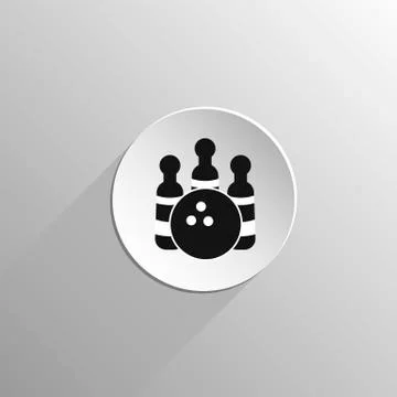 Bowling black icon Stock Illustration