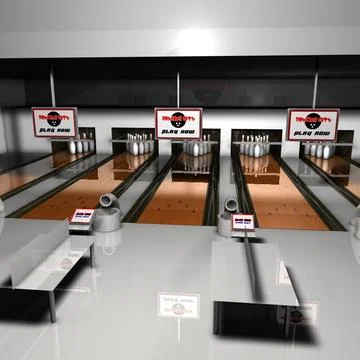 Bowling Centre Low Poly 3D Model