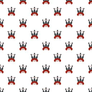 Bowling challenge pattern seamless vector Illustrazione stock