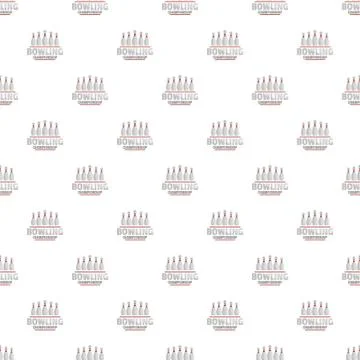 Bowling championship pattern seamless Stock Illustration