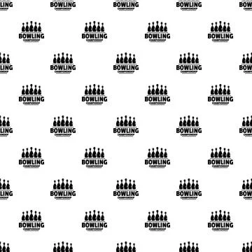 Bowling championship pattern seamless Stock Illustration