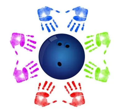 Bowling community concept Illustrazione stock