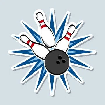 Bowling design over blue background vector illustration Stockillustratie