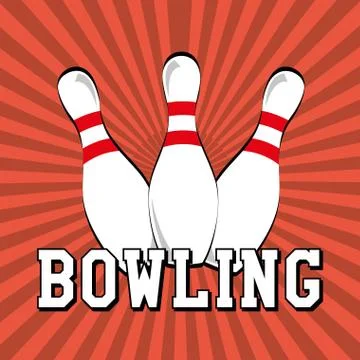Bowling design over  grunge background vector illustration Ilustração Stock
