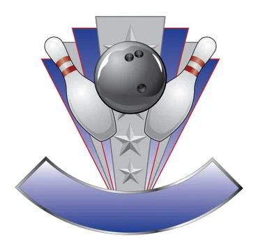 Bowling Design Template Award Illustrazione stock