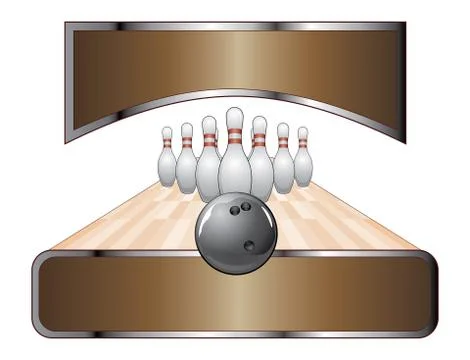 Bowling Design Template Banner Illustrazione stock