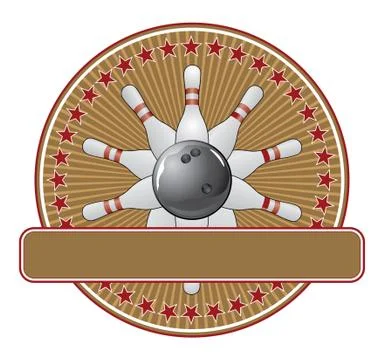 Bowling Design Template Stock Illustration