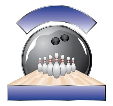 Bowling Design Template Lane Illustrazione stock