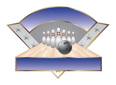 Bowling Design Template Triangle Stock Illustration