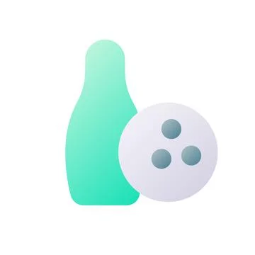 Bowling equipment pixel perfect flat gradient two-color ui icon イラスト素材
