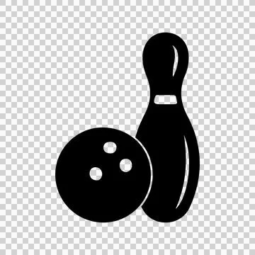 Bowling Equipment Standing With Pin 库存插图