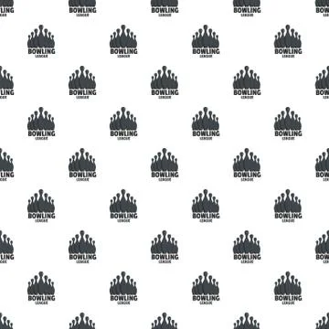 Bowling event pattern seamless vector Illustrazione stock