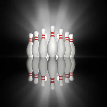 Bowling excitement Stock Illustration